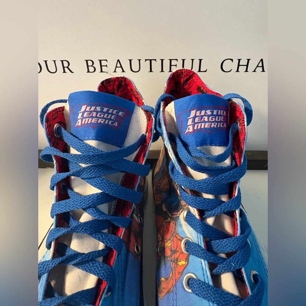 DC Justice League Converse Chuck Taylor All Star High Top 9M 11W - Picture 3 of 13